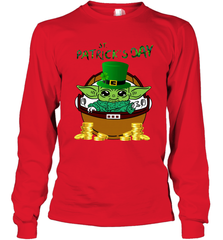 Baby Yoda The Mandalorian Happy St Patrick's Day Long Sleeve T-Shirt - kambletee