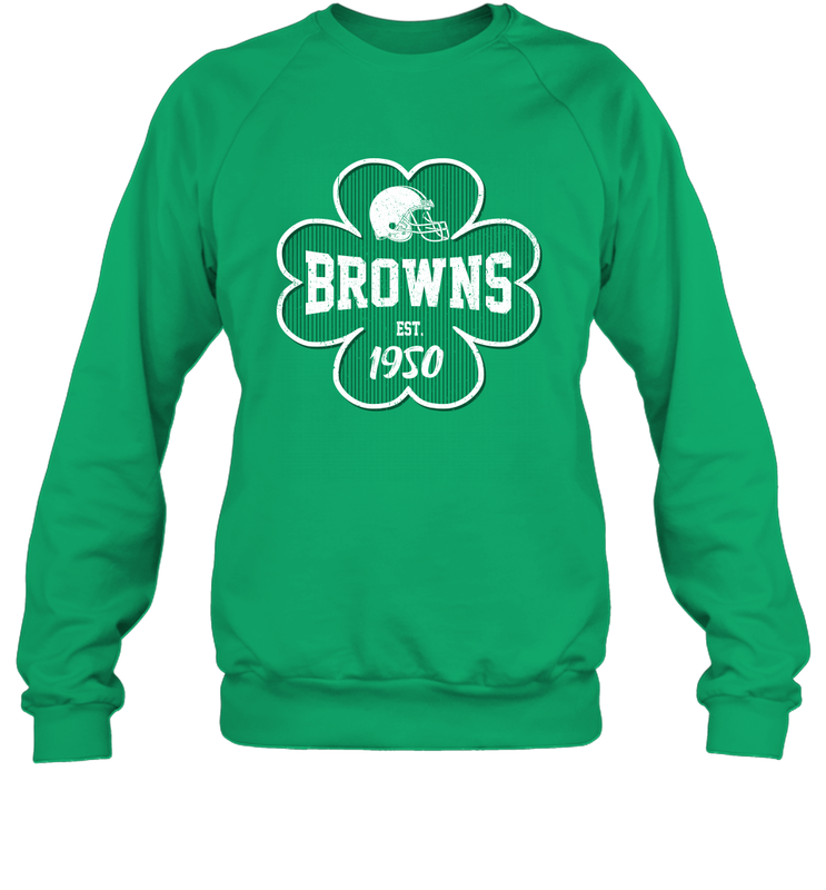Patrick's Day Shamrock For Cleveland Browns Fans Sweatshirt - kambletee
