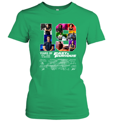 19 years of Fast and Furious 2001 2020 10 movies signatures Women's T-Shirt - kambletee