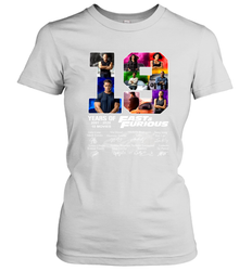 19 years of Fast and Furious 2001 2020 10 movies signatures Women's T-Shirt - kambletee