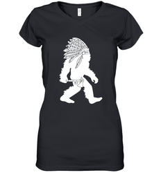 Native American Bigfot Women's V-Neck - kambletee