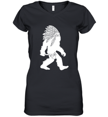 Native American Bigfot Women's V-Neck - kambletee