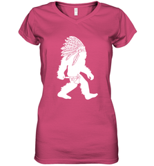Native American Bigfot Women's V-Neck - kambletee