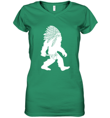 Native American Bigfot Women's V-Neck - kambletee