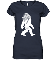 Native American Bigfot Women's V-Neck - kambletee