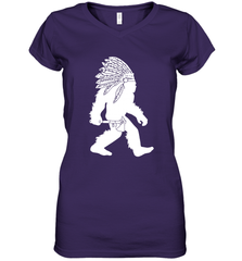 Native American Bigfot Women's V-Neck - kambletee