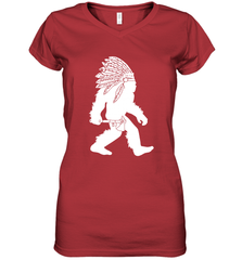 Native American Bigfot Women's V-Neck - kambletee