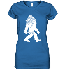 Native American Bigfot Women's V-Neck - kambletee