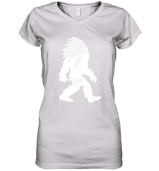 Native American Bigfot Women's V-Neck - kambletee
