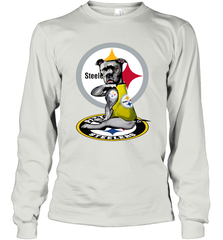 Pitbull Rottweiler I Love Pittsburgh Steelers Long Sleeve T-Shirt - kambletee