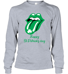 Happy St. Patrick's day Rolling Stones Long Sleeve T-Shirt - kambletee