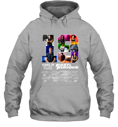 19 years of Fast and Furious 2001 2020 10 movies signatures Hoodie - kambletee