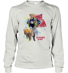 Harley Quinn Houston Texans Of Prey Long Sleeve T-Shirt - kambletee