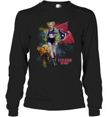 Harley Quinn Houston Texans Of Prey Long Sleeve T-Shirt - kambletee