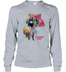 Harley Quinn Houston Texans Of Prey Long Sleeve T-Shirt - kambletee