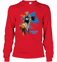 Harley Quinn Carolina Panthers Of Prey Long Sleeve T-Shirt - kambletee