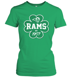 Patrick's Day Shamrock For Los Angeles Rams Fans Women's T-Shirt - kambletee