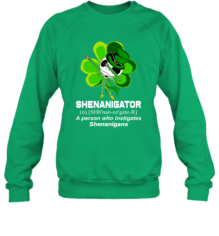 Jack Skellington Shenanigator Patricks Day Sweatshirt - kambletee