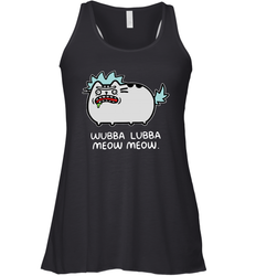 Rick sanchez Cat wubba lubba meow meow Racerback Tank - kambletee