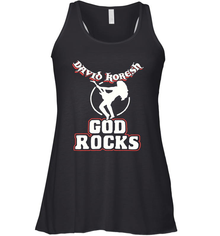 David Koresh God Rocks Racerback Tank - kambletee