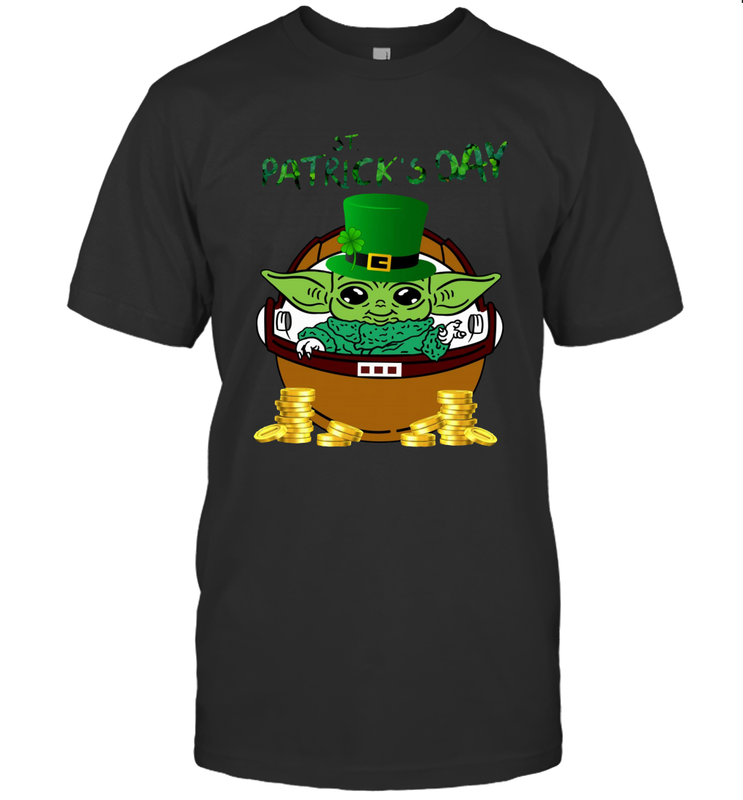 Baby Yoda The Mandalorian Happy St Patrick's Day Men's T-Shirt - kambletee