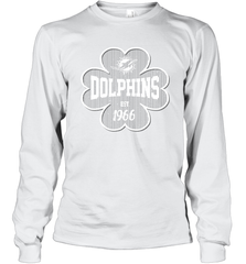 Patrick's Day Shamrock For Miami Dolphins Fans Long Sleeve T-Shirt - kambletee