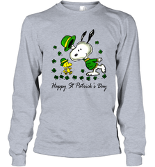 Snoopy and Woodstock Erin go beagle Happy Patricks Day Long Sleeve T-Shirt - kambletee