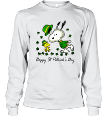 Snoopy and Woodstock Erin go beagle Happy Patricks Day Long Sleeve T-Shirt - kambletee