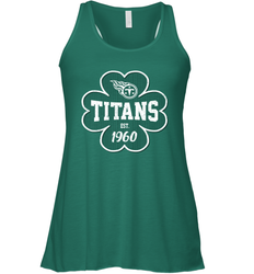Patrick's Day Shamrock For Tennessee Titans Fans Racerback Tank - kambletee