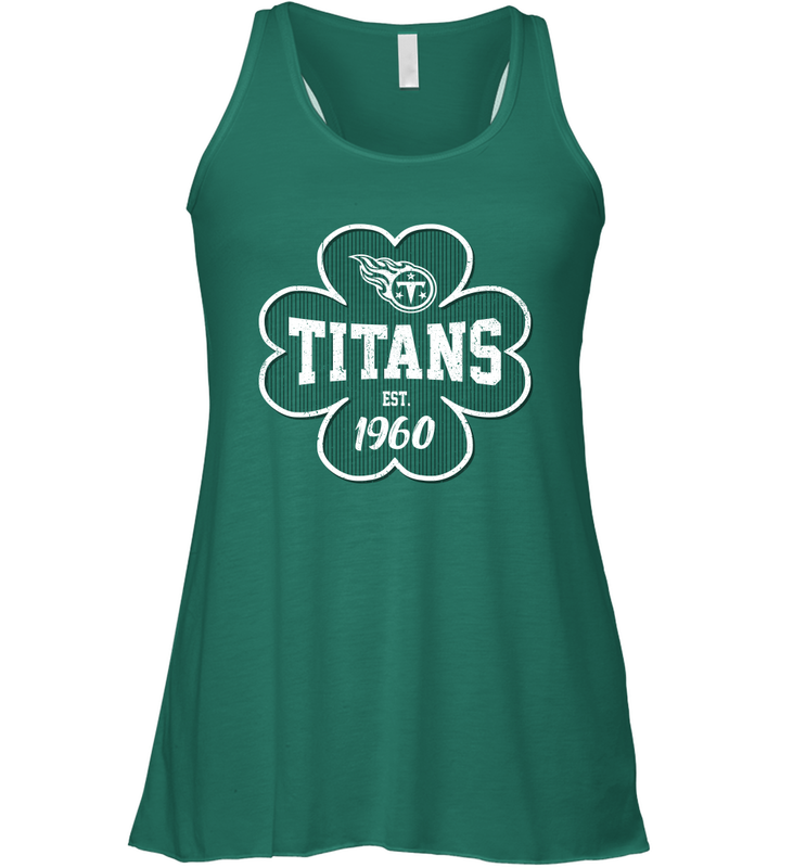 Patrick's Day Shamrock For Tennessee Titans Fans Racerback Tank - kambletee