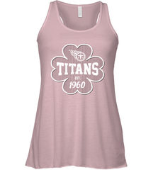 Patrick's Day Shamrock For Tennessee Titans Fans Racerback Tank - kambletee