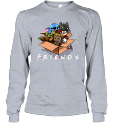 Baby Yoda Groot Stitch Toothless and Gizmo friends Long Sleeve T-Shirt - kambletee