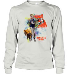 Harley Quinn Cincinnati Bengals Of Prey Long Sleeve T-Shirt - kambletee