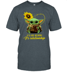 Baby Yoda Just It's Not Religion It's Relationship Men's T-Shirt - kambletee