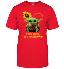 Baby Yoda Just It's Not Religion It's Relationship Men's T-Shirt - kambletee