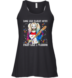 Harley Quinn Fight Like A Warrior Bladder Cancer Awareness Racerback Tank - kambletee