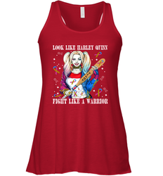 Harley Quinn Fight Like A Warrior Bladder Cancer Awareness Racerback Tank - kambletee