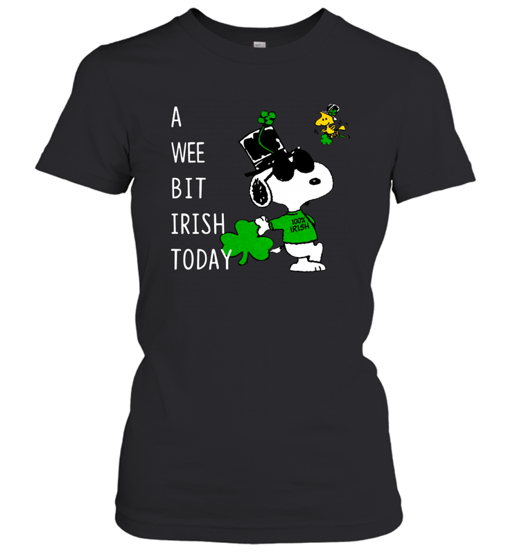 Snoopy A Wee Bit Irish Today Women's T-Shirt - kambletee