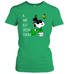 Snoopy A Wee Bit Irish Today Women's T-Shirt - kambletee