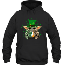 Baby Yoda Hug St Patrick's Day Hoodie - kambletee