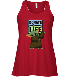 Baby Yoda Dabbing Donate Life Racerback Tank - kambletee