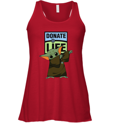 Baby Yoda Dabbing Donate Life Racerback Tank - kambletee