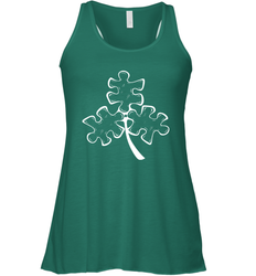 Autism shamrock St Patrick's day Racerback Tank - kambletee