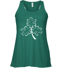 Autism shamrock St Patrick's day Racerback Tank - kambletee