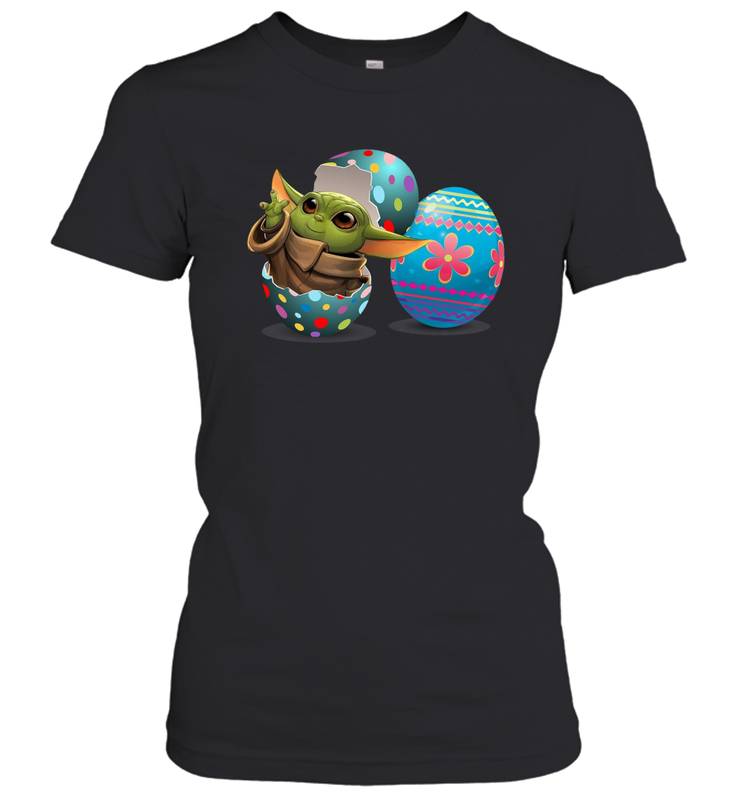 Easter Eggs Baby Yoda Women's T-Shirt - kambletee