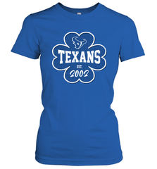 Patrick's Day Shamrock For Houston Texans Fans Women's T-Shirt - kambletee