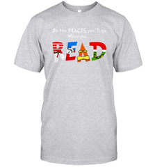 Oh the places you'll go when you read Dr Seuss Grinch Men's T-Shirt - kambletee