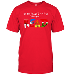 Oh the places you'll go when you read Dr Seuss Grinch Men's T-Shirt - kambletee
