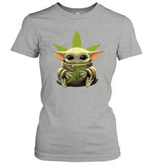 Baby Yoda hug weed Women's T-Shirt - kambletee