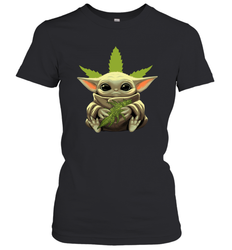 Baby Yoda hug weed Women's T-Shirt - kambletee